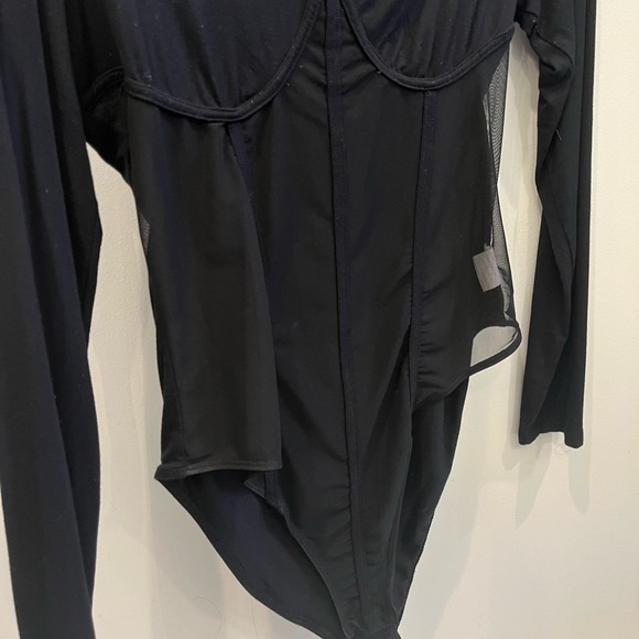 Mesh Torso Long Sleeve Bodysuit - Picture 3 of 5